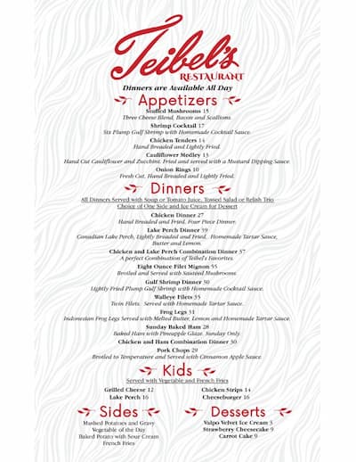 Teibel’s is the best restaurant in Schererville for Holiday Specials